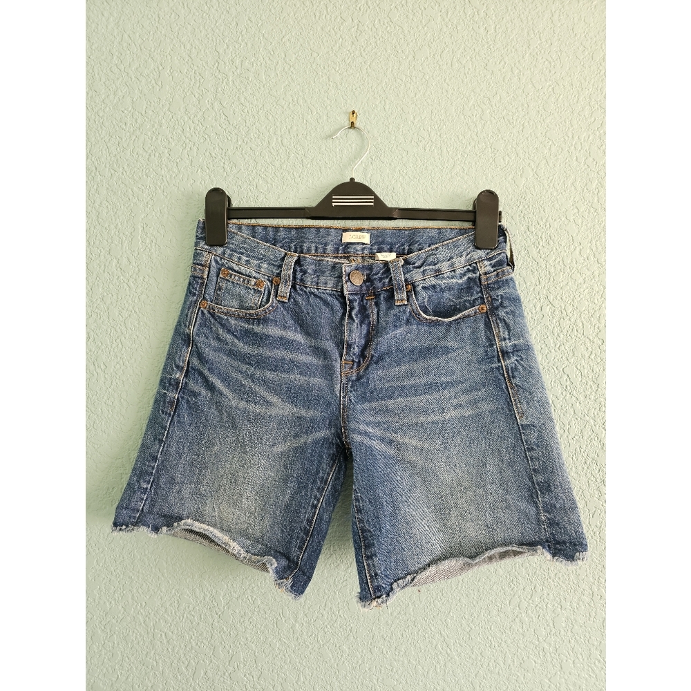 J. Crew | Mid-Rise Distressed Denim Shorts